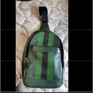 Green coach bag